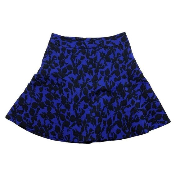 Express‎ Blue Black A Line Mini Skirt Sz 4 - Picture 2 of 9